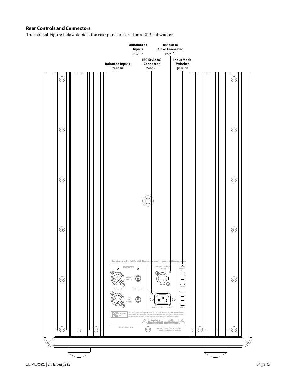 JL Audio Fathom f212 User Manual | Page 13 / 36