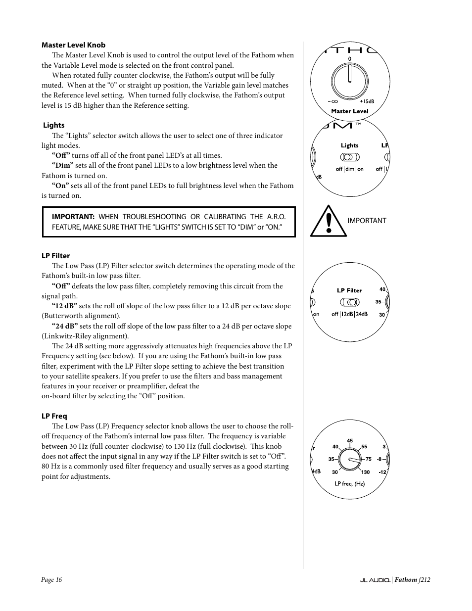 JL Audio Fathom f212 User Manual | Page 16 / 36