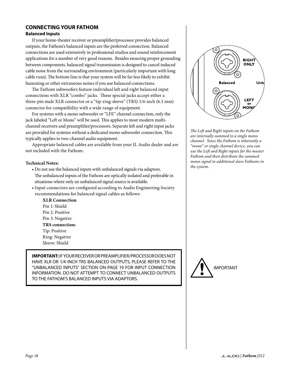 JL Audio Fathom f212 User Manual | Page 18 / 36