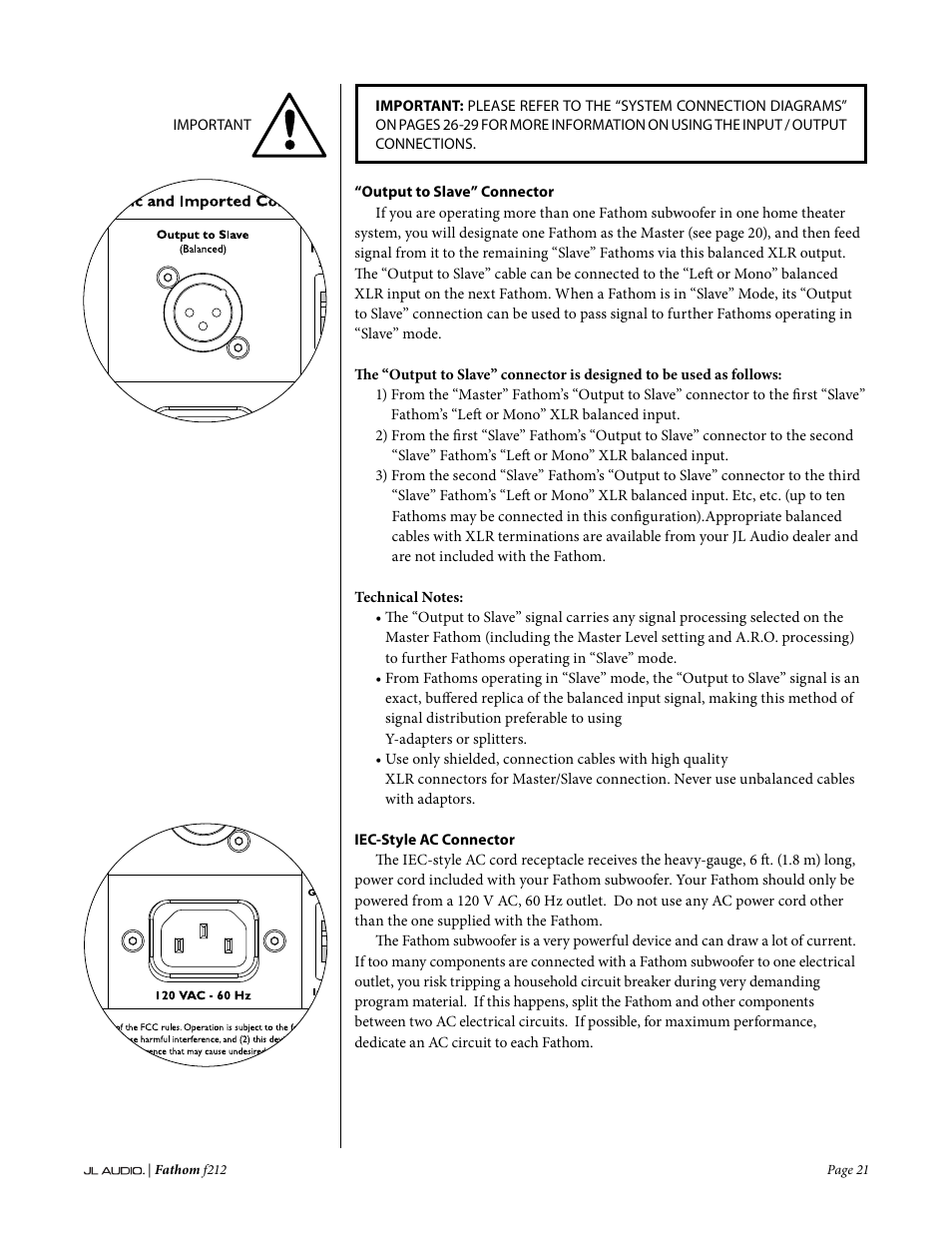 JL Audio Fathom f212 User Manual | Page 21 / 36