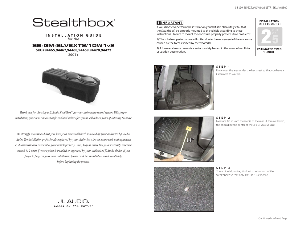 JL Audio C3-570 User Manual | 2 pages