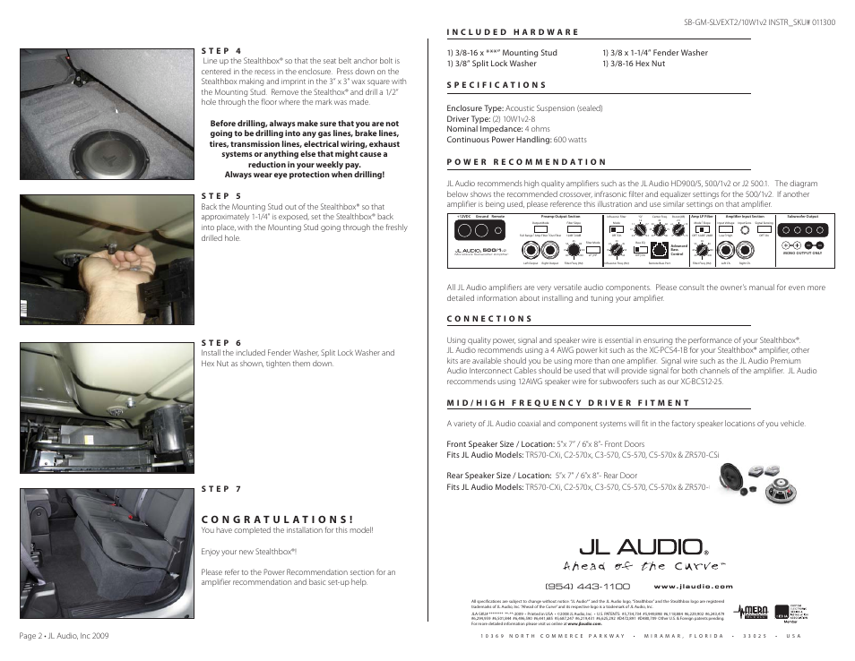 JL Audio C3-570 User Manual | Page 2 / 2