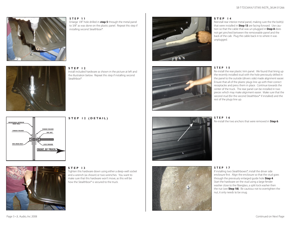 JL Audio Stealthbox SB-T-TDCMAX/13TW5 User Manual | Page 3 / 4