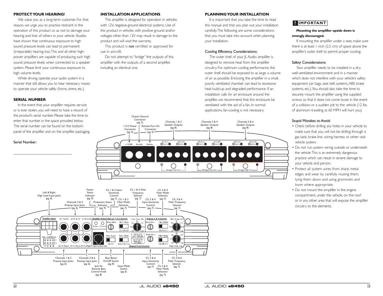 JL Audio E6450 User Manual | Page 2 / 11