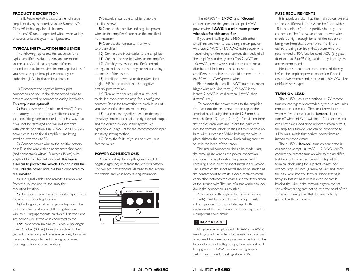 JL Audio E6450 User Manual | Page 3 / 11