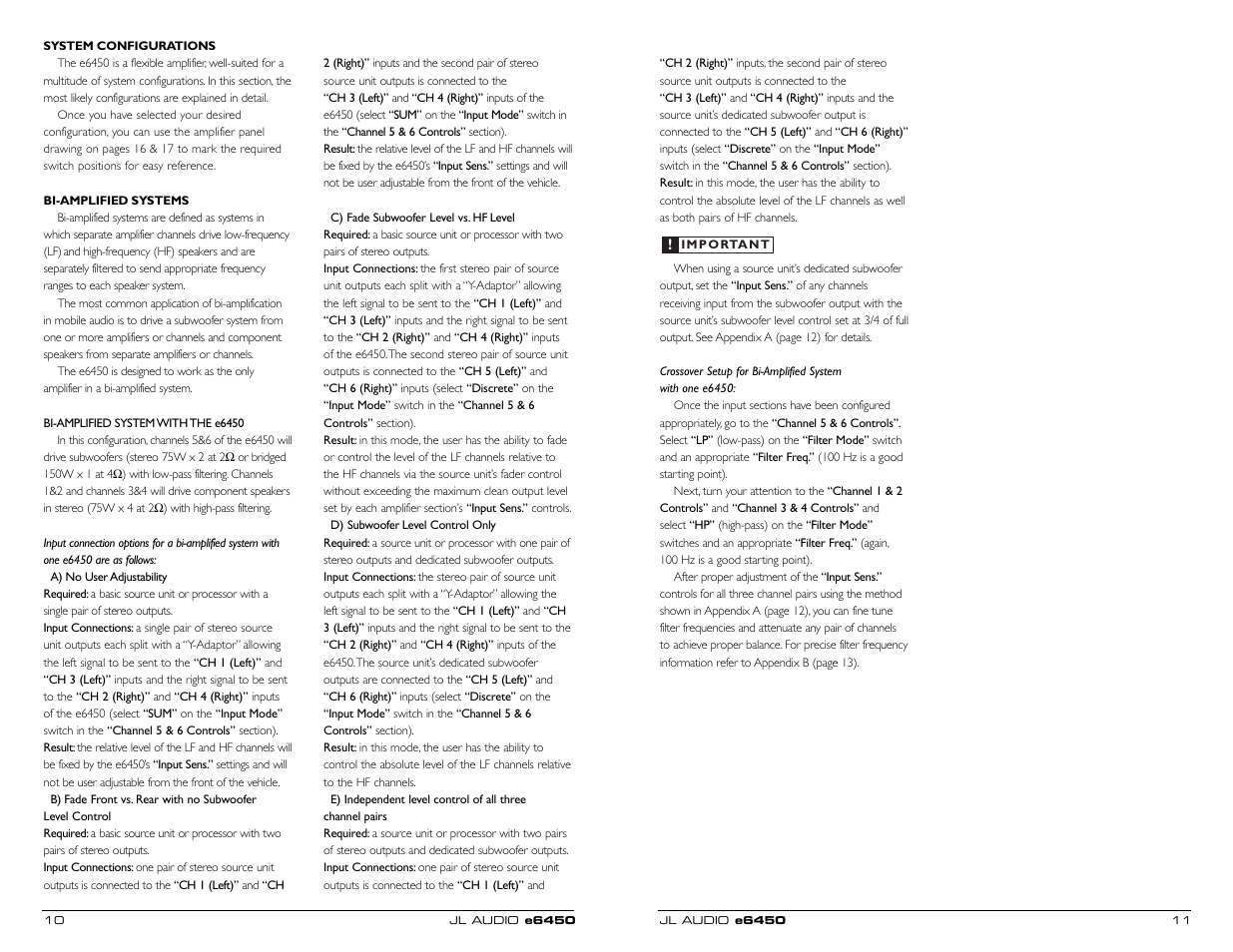 JL Audio E6450 User Manual | Page 6 / 11