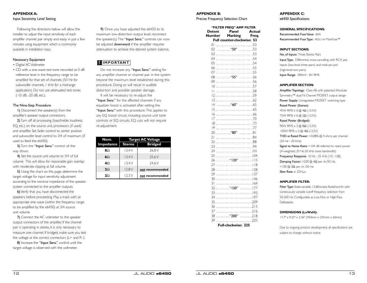 JL Audio E6450 User Manual | Page 7 / 11