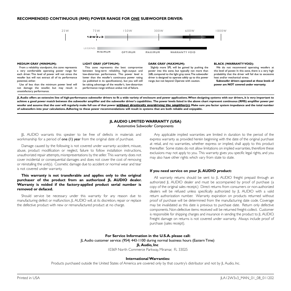 JL Audio 12W3v3-2 User Manual | Page 4 / 4