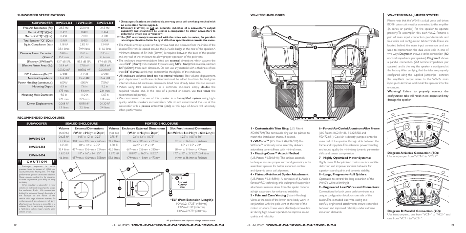 JL Audio 10W6V2-D4 User Manual | Page 2 / 3