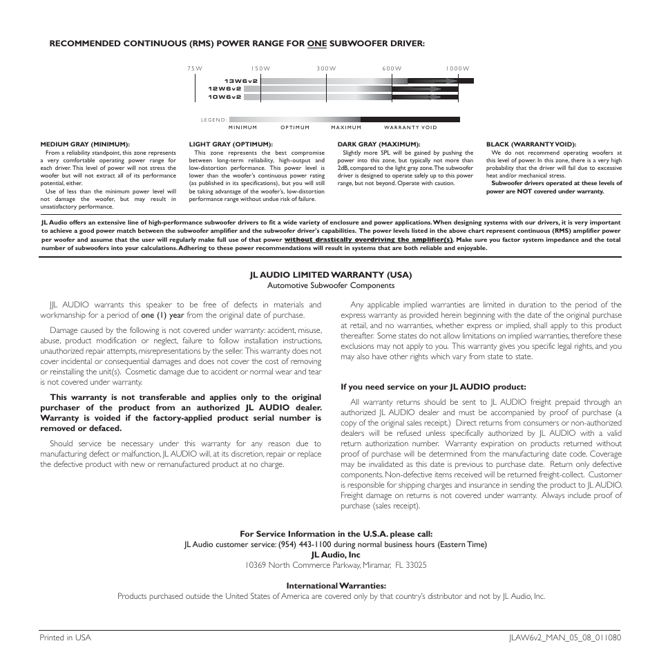 JL Audio 10W6V2-D4 User Manual | Page 3 / 3