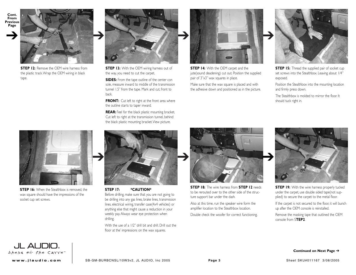JL Audio Stealthbox SB-GM-BURBCNSL/10W3v3 User Manual | Page 3 / 8