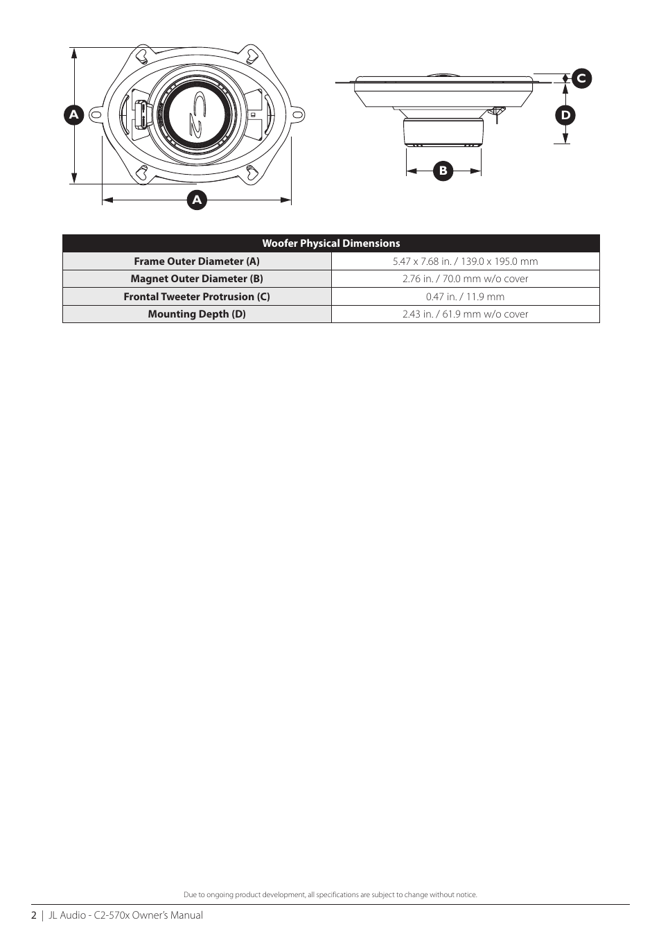 JL Audio C2-570x-06112008 User Manual | Page 2 / 8