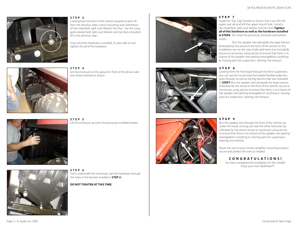 JL Audio Stealthbox XC-BCS12-25 User Manual | Page 2 / 3