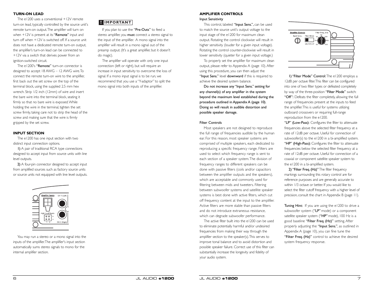 JL Audio two-channel full-range amplifier e2150 User Manual | Page 4 / 9