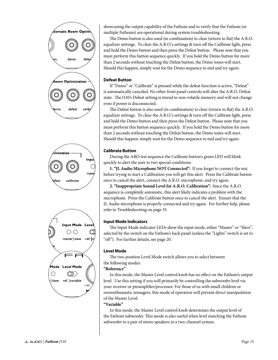 JL Audio Fathom f110 User Manual | Page 15 / 36