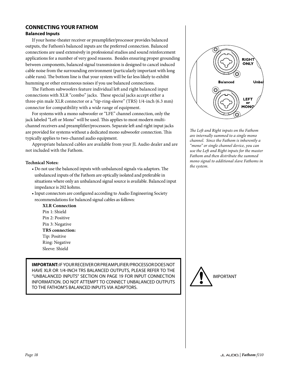 JL Audio Fathom f110 User Manual | Page 18 / 36