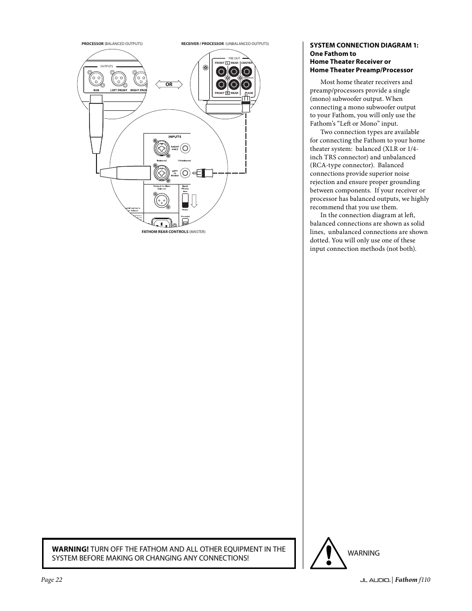 JL Audio Fathom f110 User Manual | Page 22 / 36