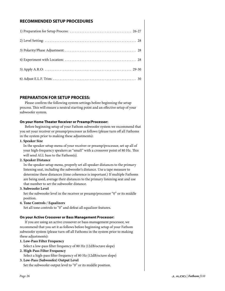 JL Audio Fathom f110 User Manual | Page 26 / 36