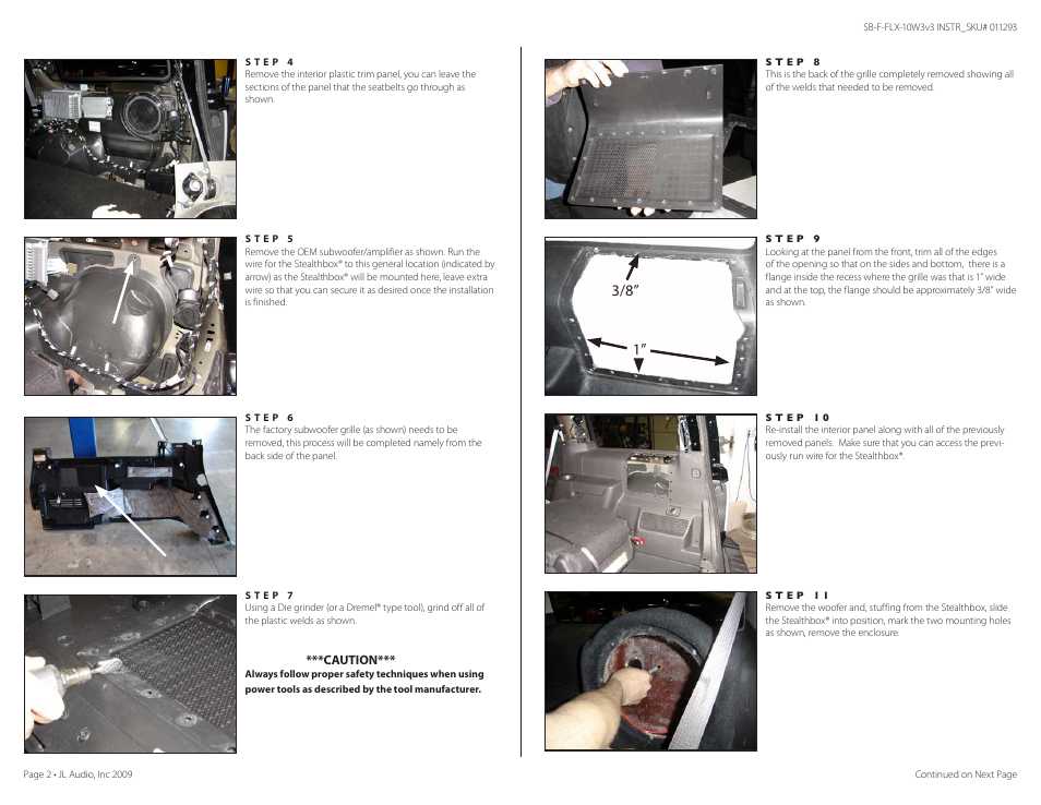 JL Audio Stealthbox 94451 User Manual | Page 2 / 3