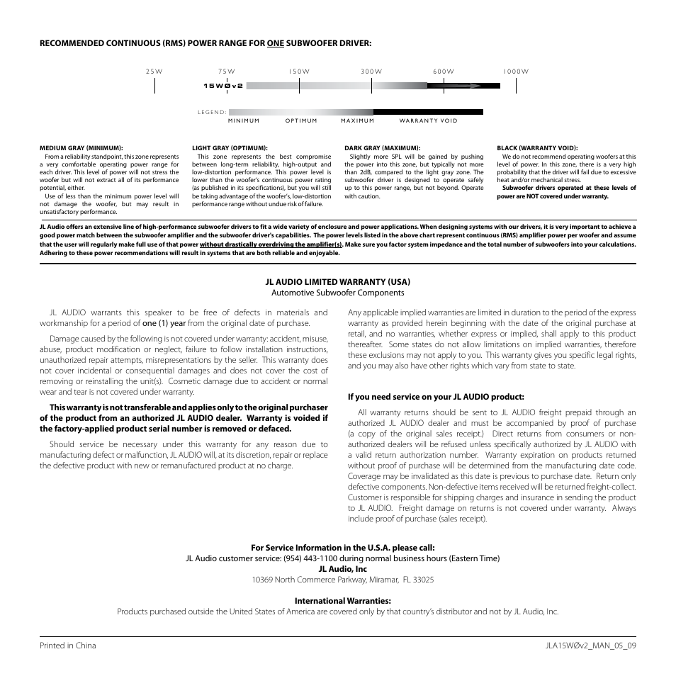 JL Audio 15W0v2 User Manual | Page 4 / 4