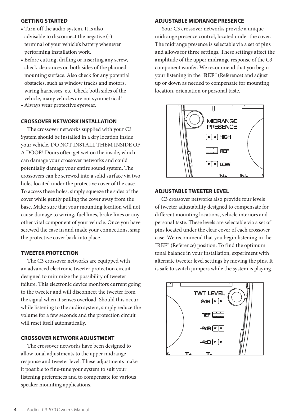 JL Audio C3-570-031010 User Manual | Page 4 / 16
