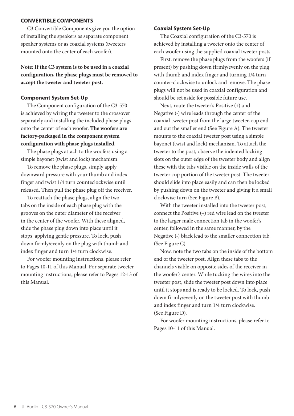 JL Audio C3-570-031010 User Manual | Page 6 / 16
