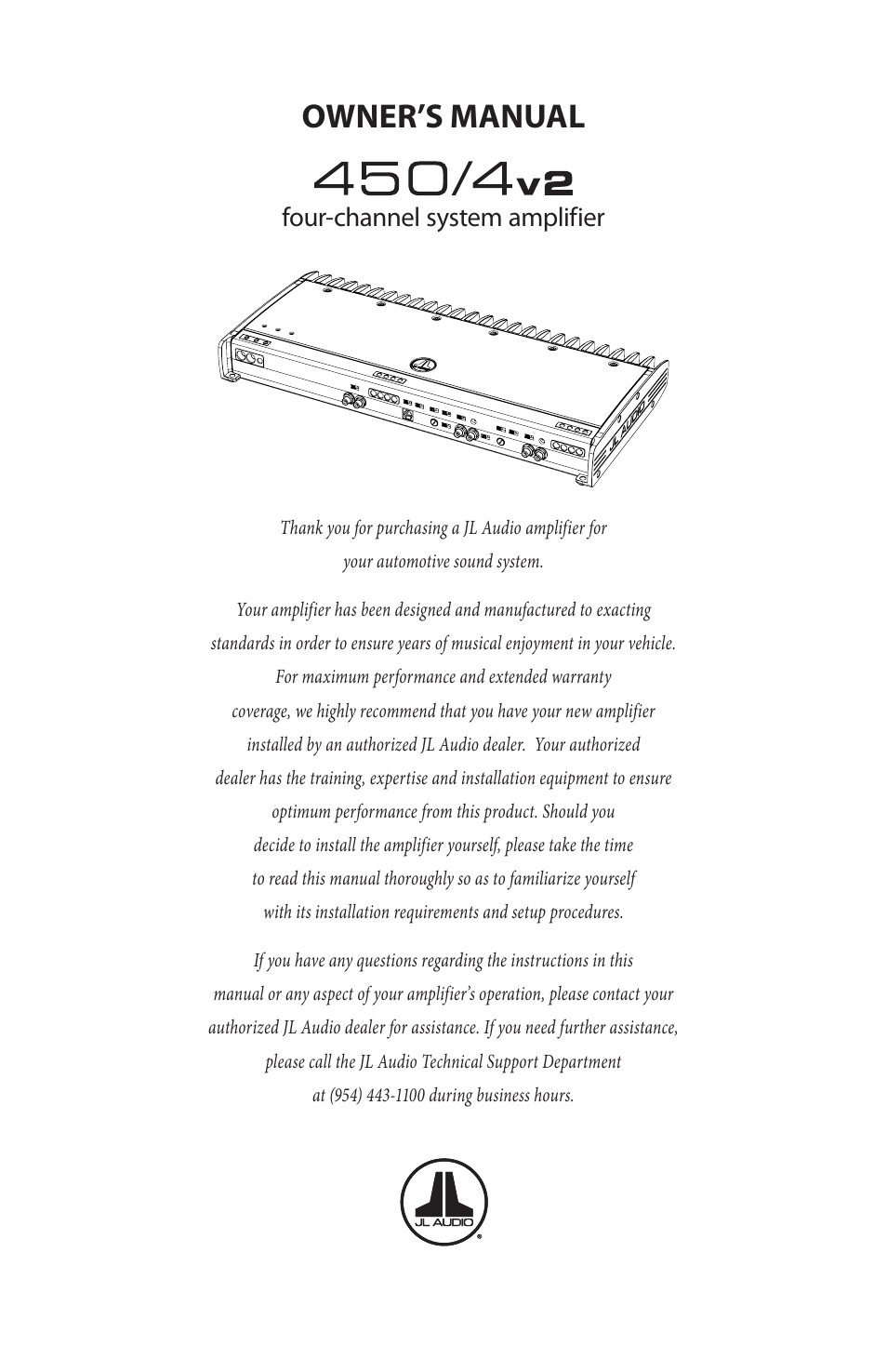 JL Audio 450/4V2 User Manual | 17 pages