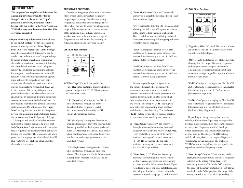 JL Audio 450/4V2 User Manual | Page 5 / 17
