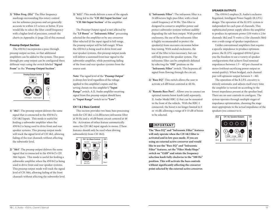 JL Audio 450/4V2 User Manual | Page 6 / 17