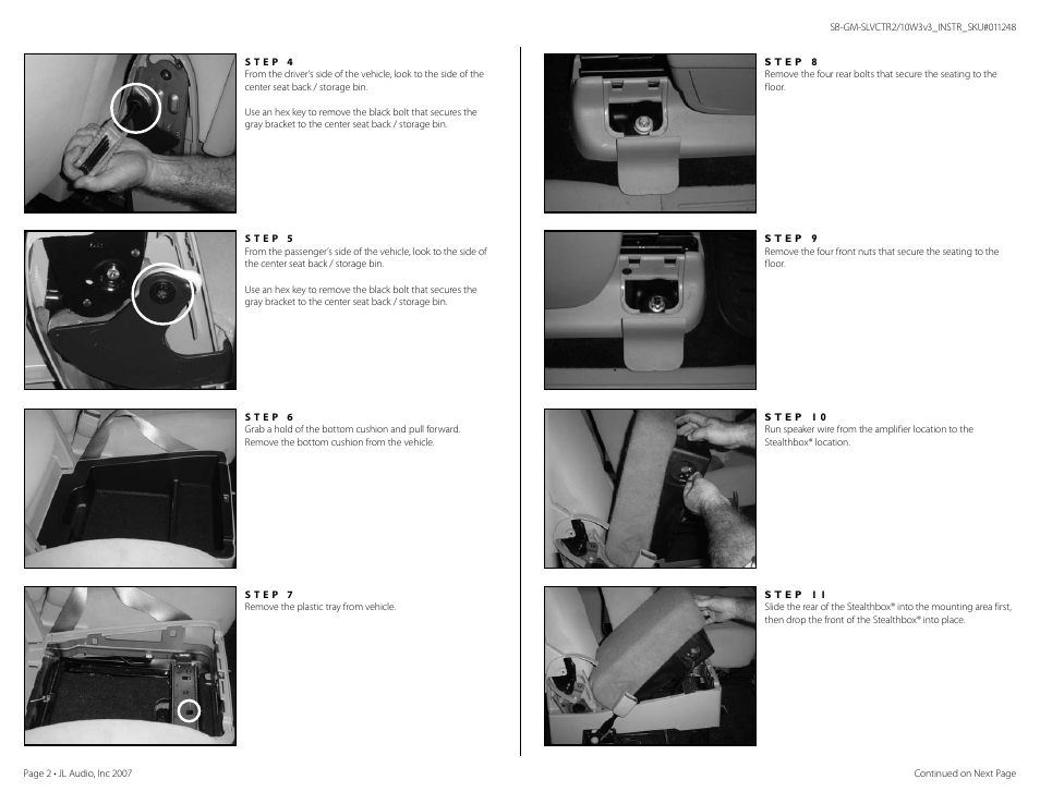 JL Audio Stealthbox SB-GM-SLVCTR2/10W3v3/TN User Manual | Page 2 / 3