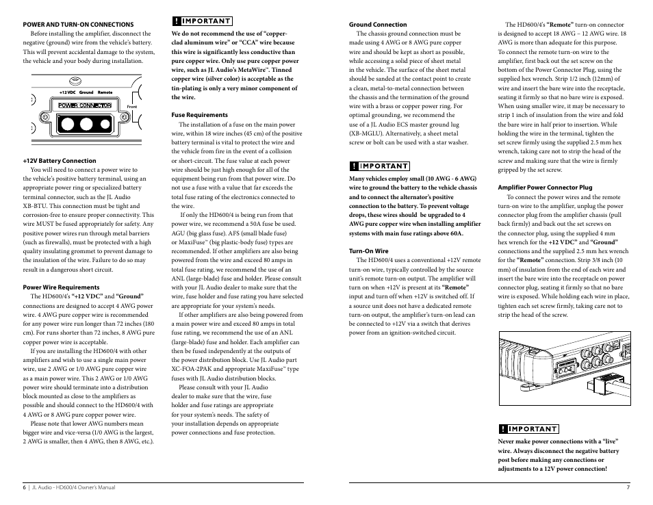 JL Audio HD600/4 User Manual | Page 4 / 13