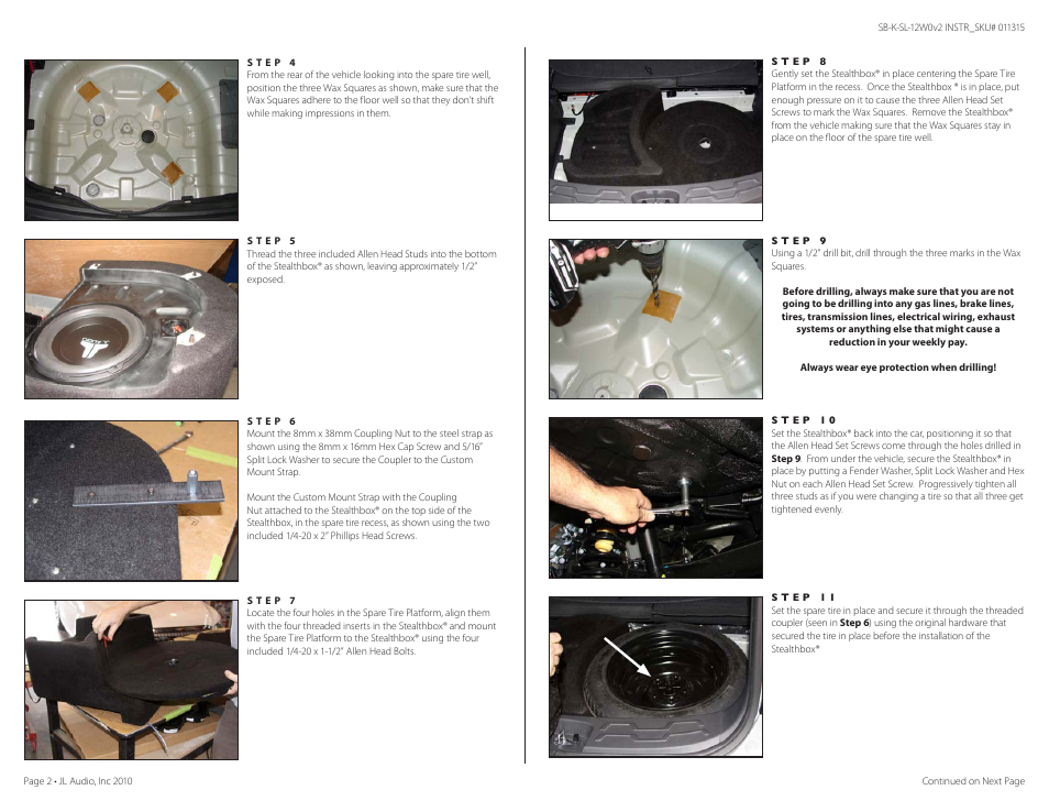 JL Audio SB-K-SL-12W0v2 User Manual | Page 2 / 3