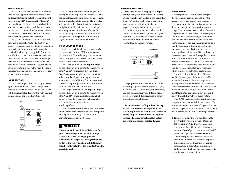 JL Audio G Series G1700 User Manual | Page 4 / 11
