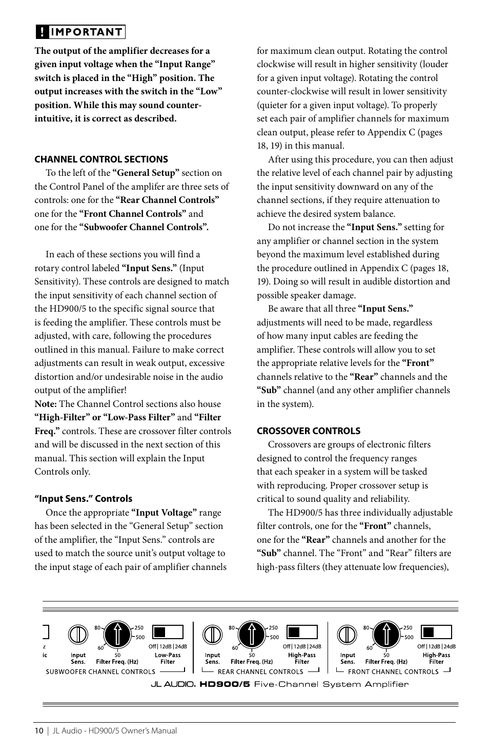 JL Audio HD900/5 User Manual | Page 10 / 24