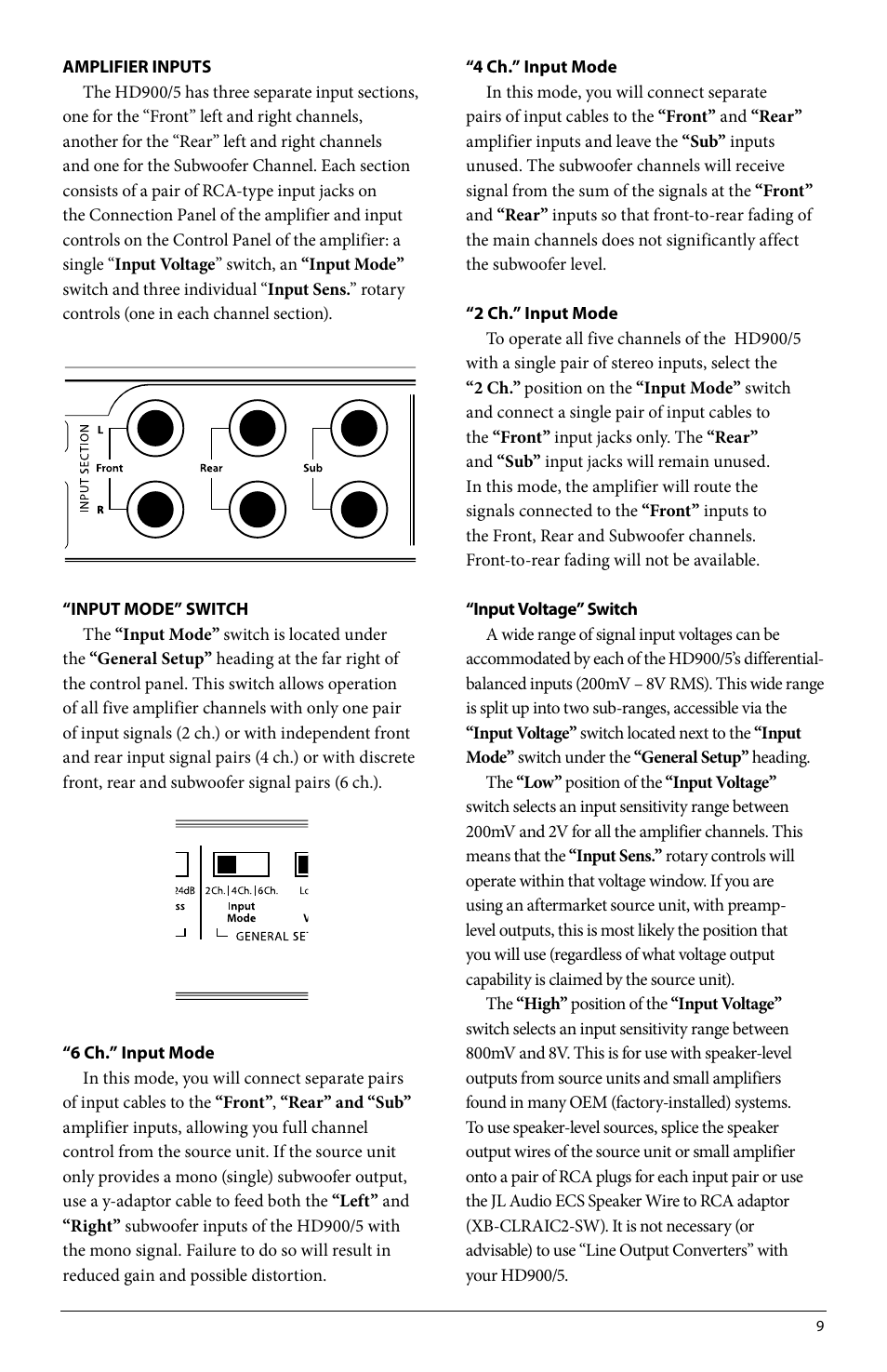 JL Audio HD900/5 User Manual | Page 9 / 24