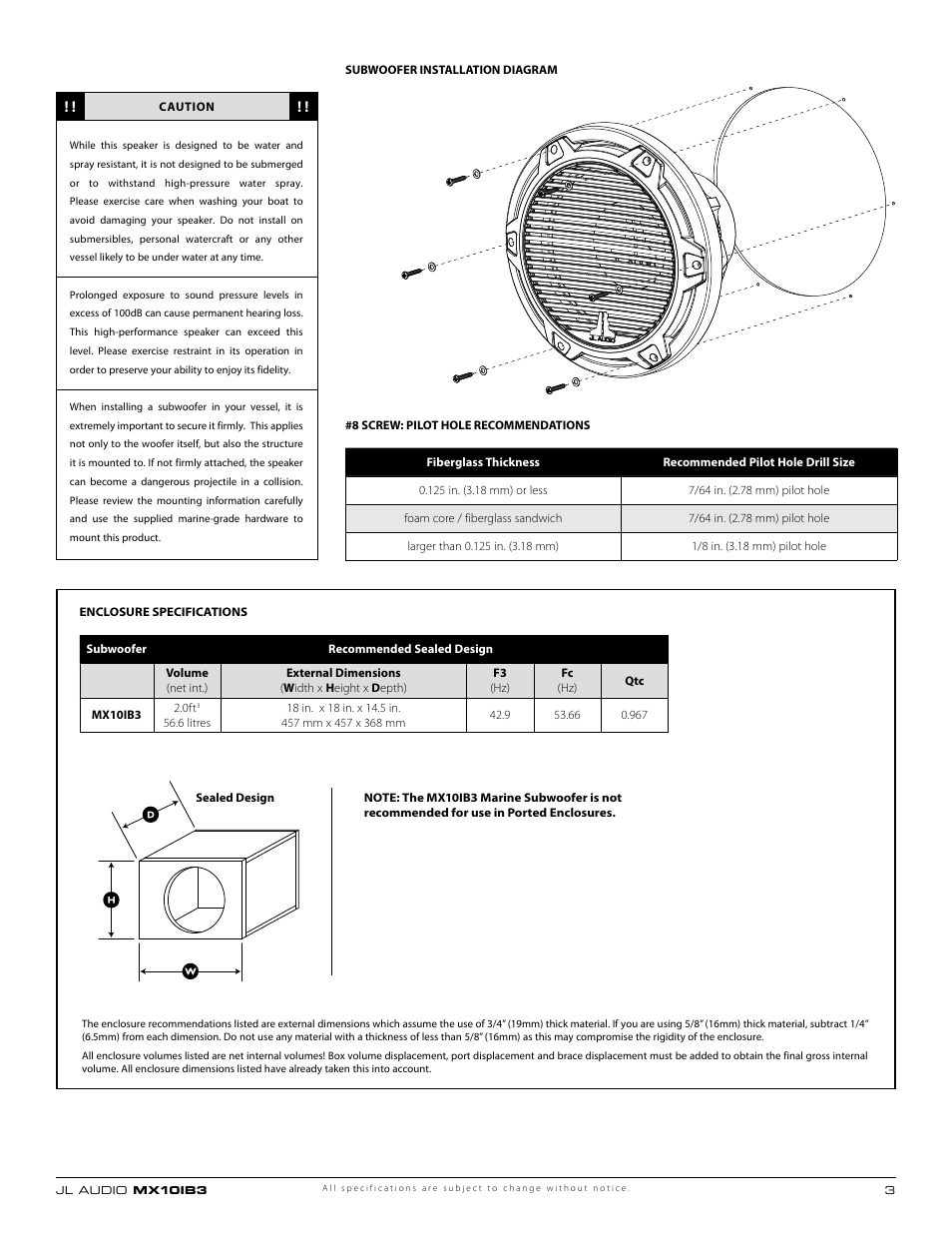 JL Audio MX10IB3 User Manual | Page 3 / 4