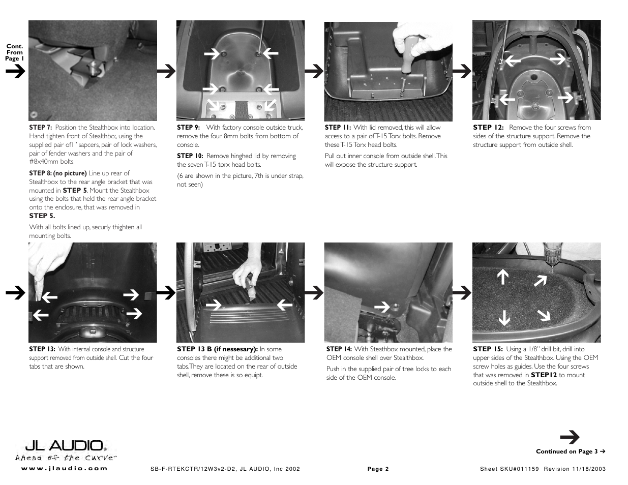 JL Audio Stealthbox SB-F-RTRKCTR/12W3v2-D2 User Manual | Page 2 / 4