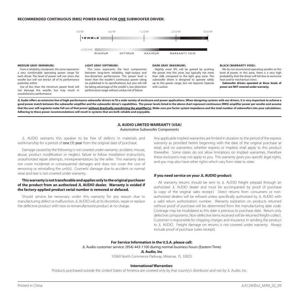 JL Audio 12W0v2-4 User Manual | Page 4 / 4