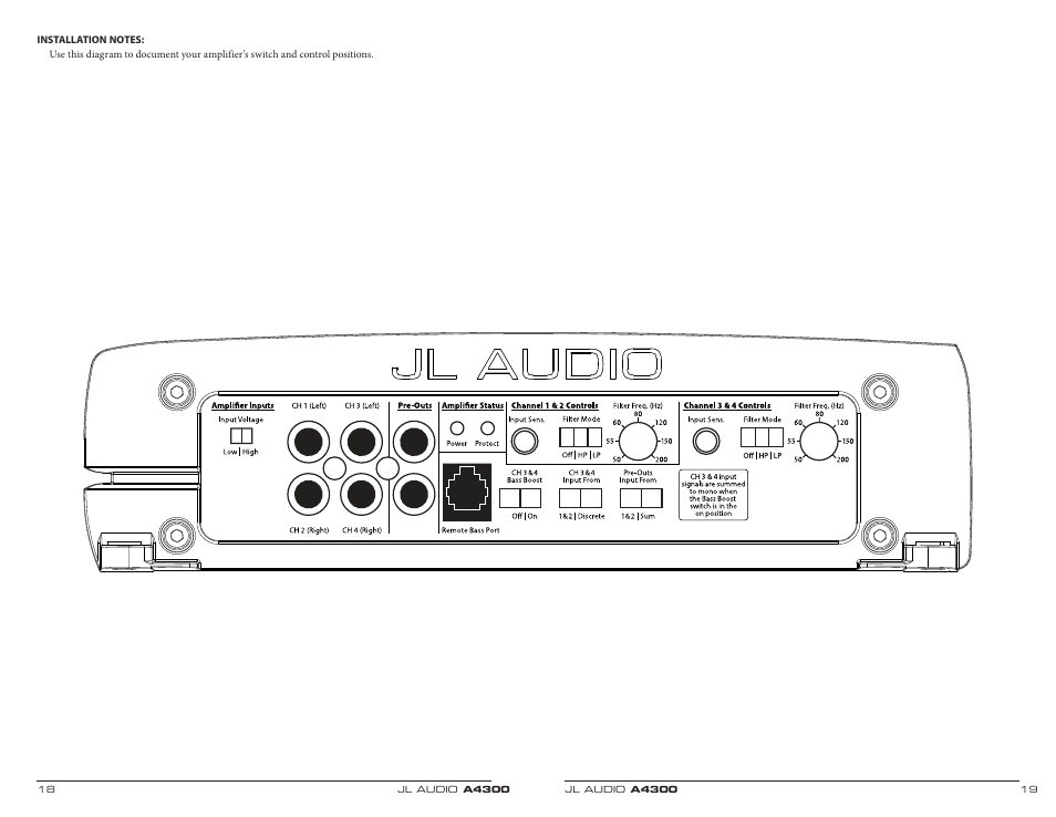 JL Audio A4300 User Manual | Page 10 / 11