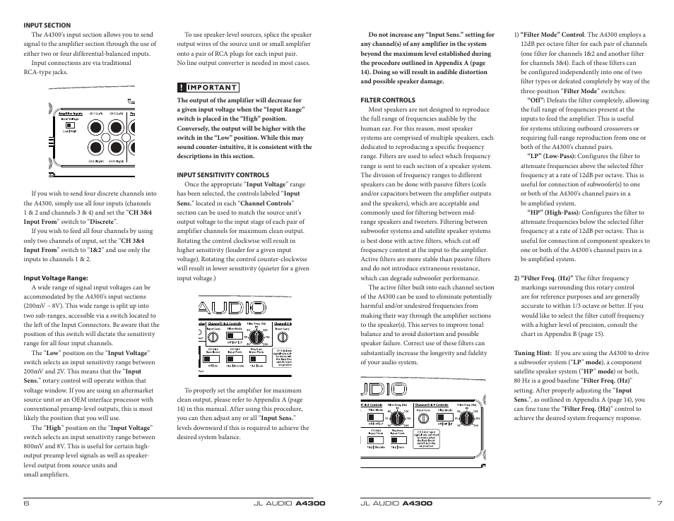 JL Audio A4300 User Manual | Page 4 / 11