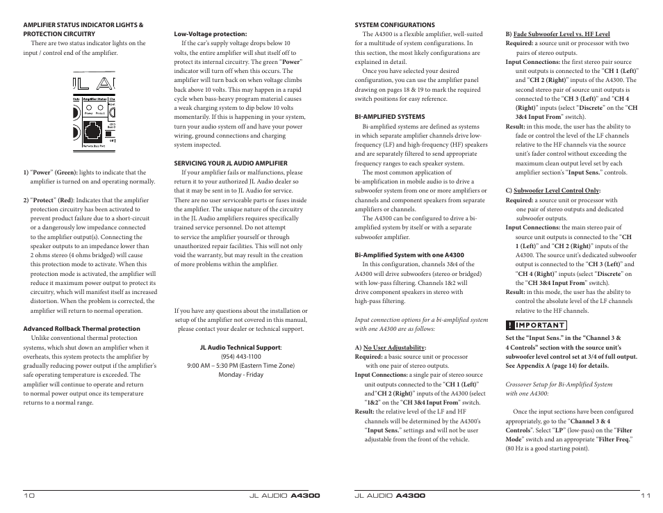 JL Audio A4300 User Manual | Page 6 / 11