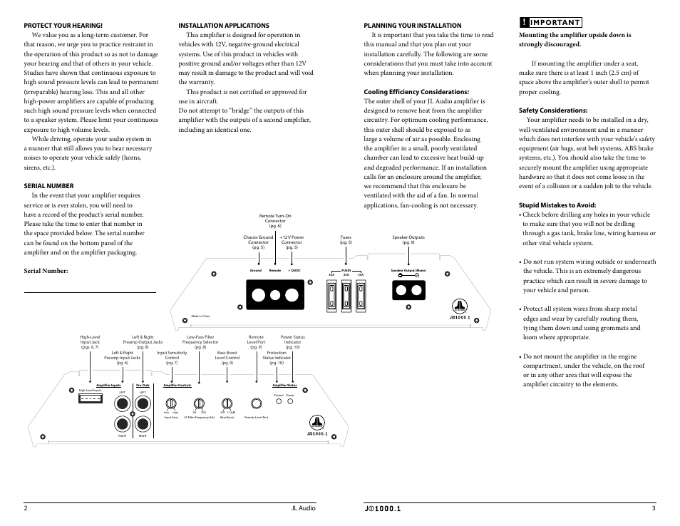 JL Audio J21000.1 User Manual | Page 2 / 11