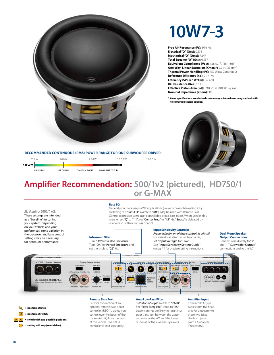 10w7-3 | JL Audio W7 User Manual | Page 10 / 16