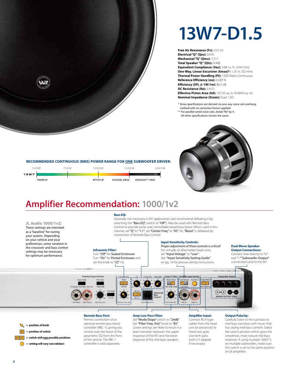 JL Audio W7 User Manual | Page 6 / 16