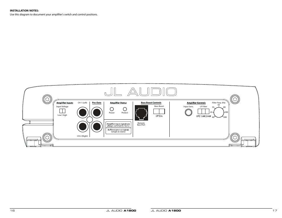 JL Audio A1800 User Manual | Page 9 / 11