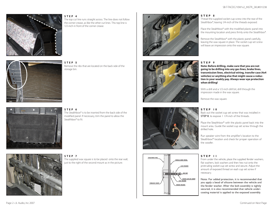 JL Audio Stealthbox SB-T-TACDC/10W1v2 User Manual | Page 2 / 3