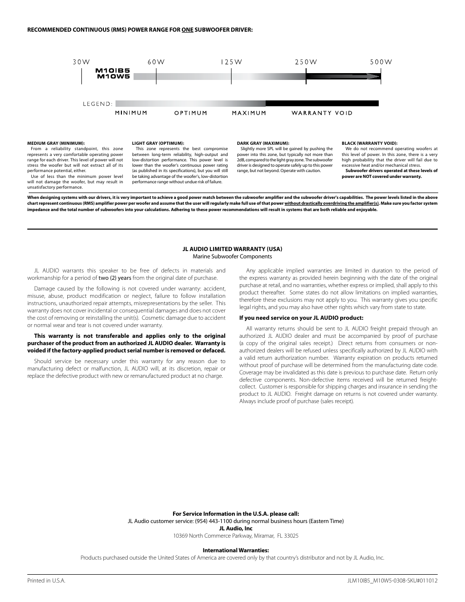 JL Audio M10W5 User Manual | Page 4 / 4