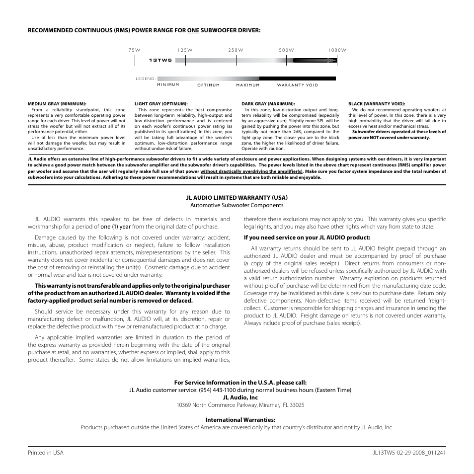 JL Audio 13TW5-3 User Manual | Page 4 / 4