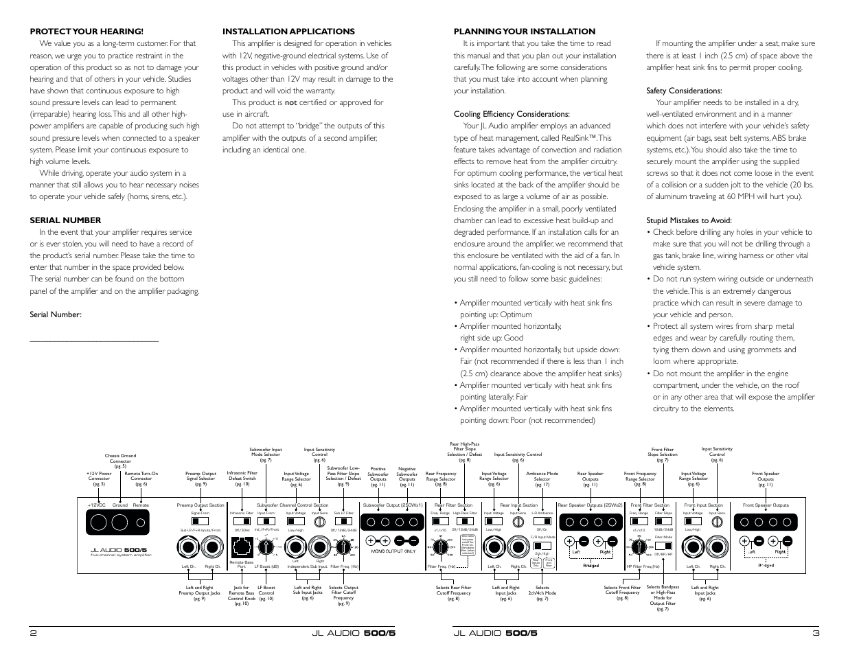 JL Audio 505 User Manual | Page 2 / 17