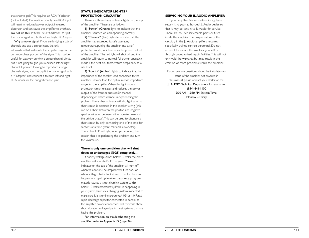 JL Audio 505 User Manual | Page 7 / 17